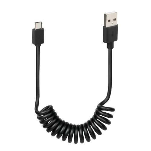 ΚΑΛΩΔΙΟ ΦΟΡΤΙΣΗΣ & ΜΕΤΑΦΟΡΑΣ ΔΕΔΟΜΕΝΩΝ LAMPA 3000MA USB>MICRO USB ΣΠΙΡΑΛ 22>100CM SILVER LINE