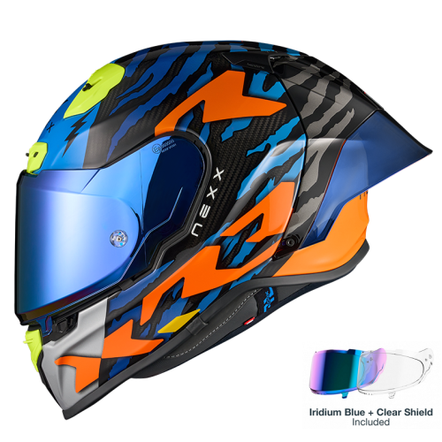 NEXX X.R3R ZIGER ORANGE / BLUE (CARBON FIBER)