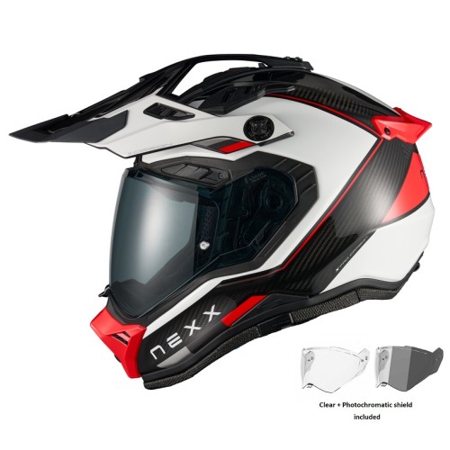 NEXX X.RALLY RAID WHITE / RED (CARBON FIBER)