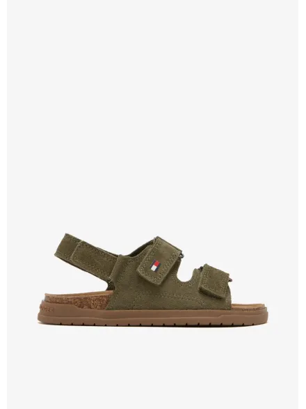 TOMMY HILFIGER GREEN SANDALS T3X2-34394-1899400